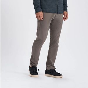 NWT Vuori mens aim pant cocoa 38 gray brown work business casual